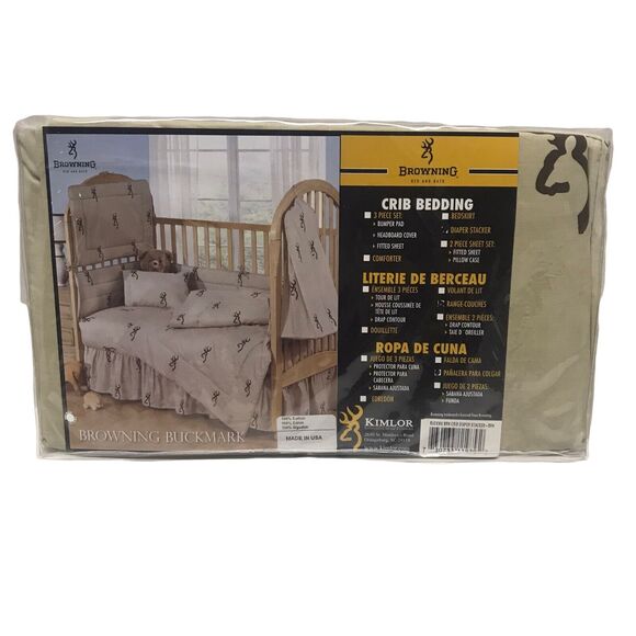 NEW Browning Buckmark diaper stacker tan beige baby nursery bedding decor deer - Picture 1 of 6